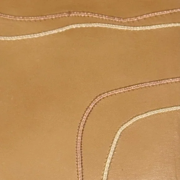 Carlo Fiori of Italy Vintage Cowhide Leather Clutch Bag Tan Cream - Picture 4 of 8